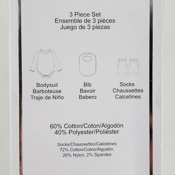 Baby Mode Signature 3 Pc Penguin Winter Gift Set Box Bodysuit Bib Socks Size 0-3 - Picture 9 of 12